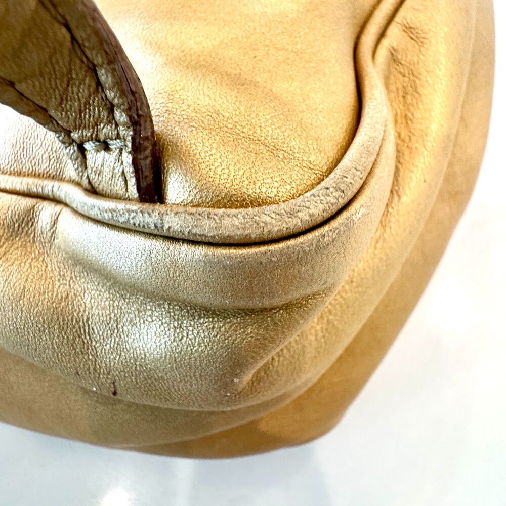Bottega Veneta Intrecciato Mini Gold Leather Backpack - Picture 10 of 14
